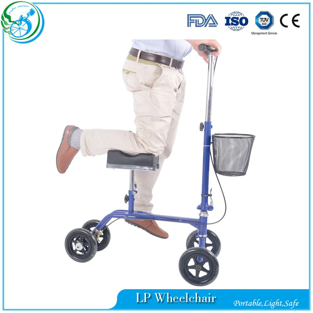 Nouveau compact genou conception de pliage walker scooter pour les personnes âgées