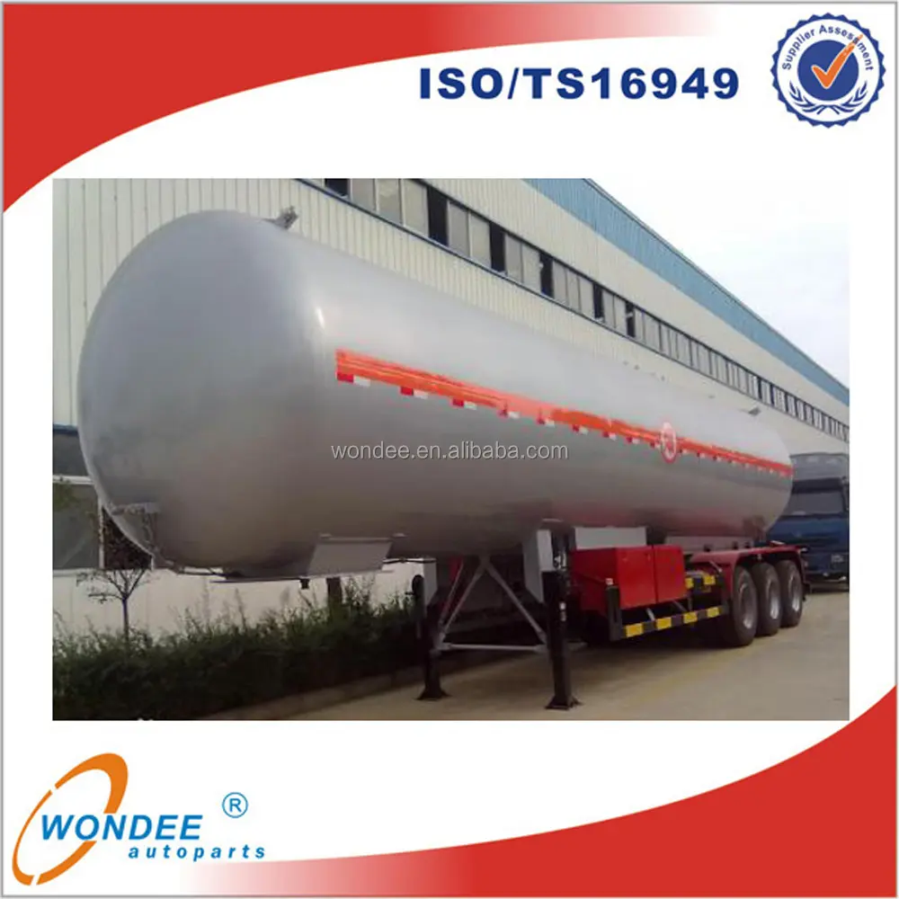 3 Axle LPG Tank Semi-trailer 45,000liters Liquefied Petroleum Gas Semitrailer