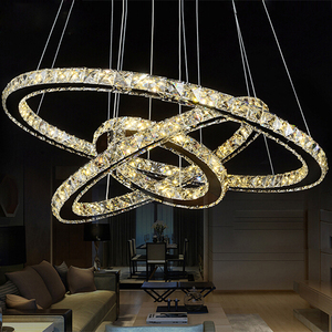 Lujoso 3 círculos de cristal LED droplight contemporáneo para <span class=keywords><strong>el</strong></span> <span class=keywords><strong>restaurante</strong></span> - Product Image 3