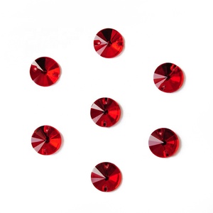 YANRUO 3200 ทั้งหมดขนาด Lt. Siam Flatback Glitter คริสตัล Rivoli Rhinestone เย็บบน Strass หินสำหรับรองเท้าผู้หญิง - Product Image 2