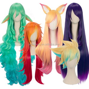 Perruque <span class=keywords><strong>LOL</strong></span> Star Guardian en gros, cosplay League of Legends, anime Miss Fortune Soraka Syndra, perruque synthétique résistante à la chaleur - Product Image 1