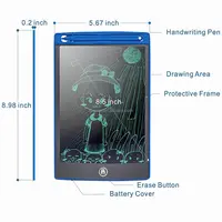 LCD Desenho Tablet, 8.5 polegadas Portátil LCD Gráfico Nota Almofada de Memorando Almofada de Escrita Eletrônica Colorida com Stylus