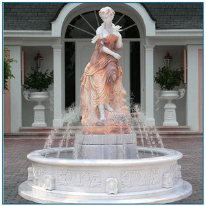 Fuente de Piedra para decoración de jardín al aire libre, piedra Natural de gran tamaño, cascada de mármol blanco, agua di TVI - Product Image 3