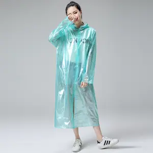 Wholesale adult practical promotional 100% pvc long raincoats women DEBODY raincoats accepted dt 33