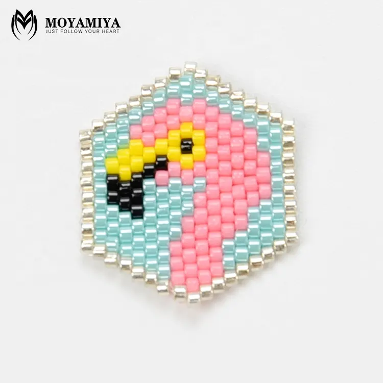 MI-P180095 Moyamiya Fashion Set Necklace Delica Miyuki Flamingo Charm Bracelet Pulsera Boho Jewelry Necklace Pendant