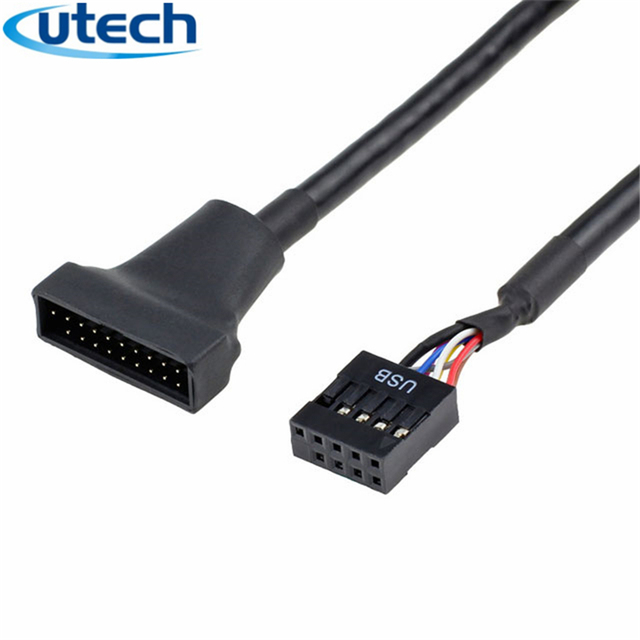 High Quality Factory Price Male/Female 19in to 9pin USB 3.0 to USB 2.0 Converter Cable with Braid Shielding and PVC Jacket