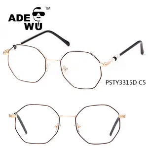 ADE WU PSTY3315D Polygonale Brillen im koreanischen Stil Neueste Brillen fassungen für Mädchen