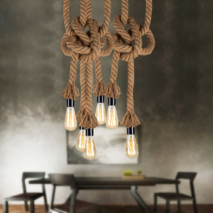 América del estilo simple retro <span class=keywords><strong>de</strong></span> cáñamo <span class=keywords><strong>cuerda</strong></span> colgante <span class=keywords><strong>de</strong></span> iluminación para la sala <span class=keywords><strong>de</strong></span> <span class=keywords><strong>estar</strong></span> - Product Image 4