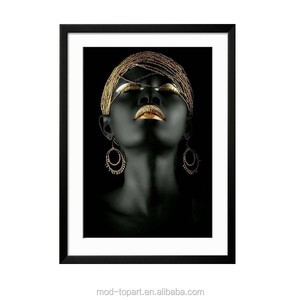 Impresión de mujer africana sobre lienzo, carteles de pared, arte, impresión Digital moderna, venta al por mayor