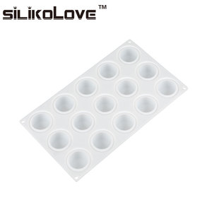 Venta caliente 15 Cavidad <span class=keywords><strong>Mini</strong></span> Ronda Mousse Pan Antiadherente Reutilizable Molde de pastel de silicona <span class=keywords><strong>para</strong></span> hornear - Product Image 6