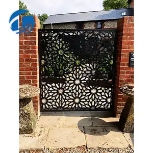 Home garden laser cut special pattern Perforated Metal Fence