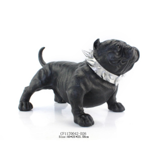 <span class=keywords><strong>Statue</strong></span> de chien noir, Figurine de <span class=keywords><strong>bouledogue</strong></span> français <span class=keywords><strong>anglais</strong></span> en résine - Product Image 3