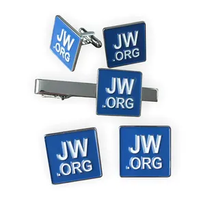 JWは卸売業の主証人スクエアブルーエナメルJW.ORGラペルピンを供給します