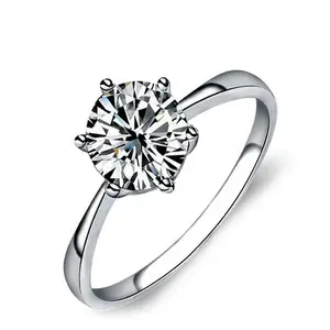 Hot sale wholesale 925 sterling silver crafted jewelry couples promise rings wedding gift