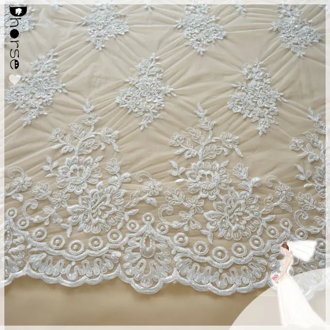 Transparent organza embroidery lace rose lace embroidery designs white lace wedding saree