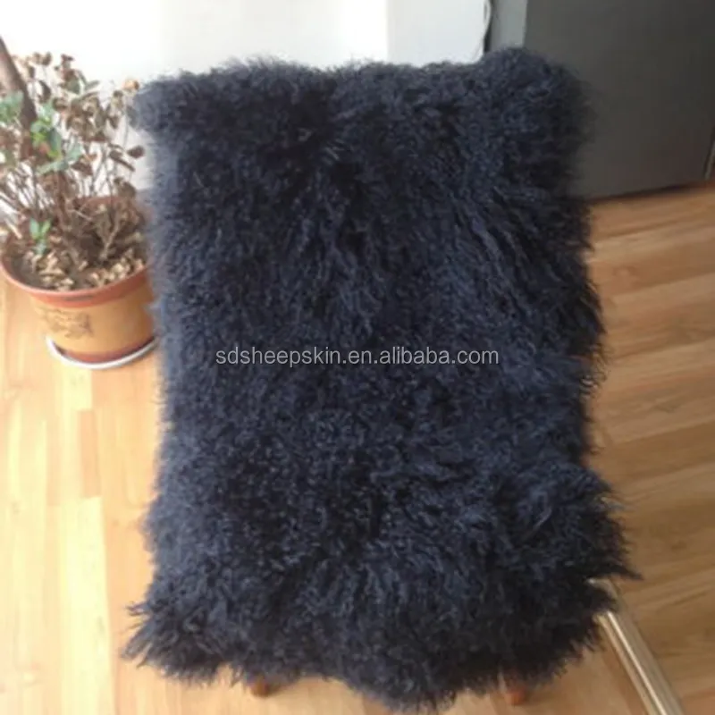 Tibetan Curly Sheepskin Rug Plush Tibet Lambskin Rug Alpaca Fur Rug