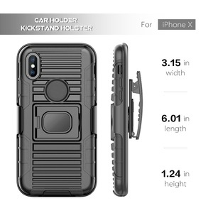Funda 3 en 1 con soporte tipo armadura robótica para teléfono móvil iPhone <span class=keywords><strong>X</strong></span> <span class=keywords><strong>8</strong></span> con soporte magnético para coche - Product Image 3