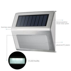 LED al aire libre <span class=keywords><strong>de</strong></span> la energía solar <span class=keywords><strong>de</strong></span> acero inoxidable paso escalera luz/seguridad/lámpara <span class=keywords><strong>camino</strong></span> - Product Image 1