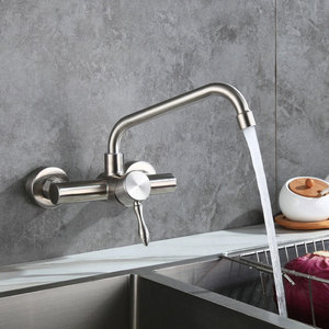 <span class=keywords><strong>Rubinetto</strong></span> da <span class=keywords><strong>Cucina</strong></span> a Parete in Acciaio Inox 304, <span class=keywords><strong>Miscelatore</strong></span> Monocomando per Lavello da Balcone, Rotazione a 360°, Garanzia di 3 Anni - Product Image 5