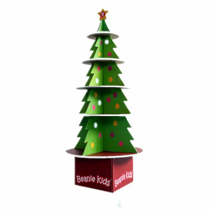 Albero di natale di Cartone Piano Display di Stand, Point of Sale Display Scaffali