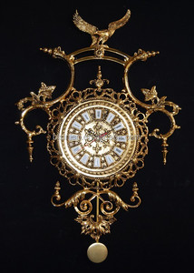 Horloge Murale Vintage Style Minerva Rococo - Italienne, Effet Bois, Fonctionnelle