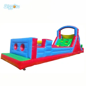 Campo de obstáculos inflable grande para niños y adultos, juego de puente, castillo, pista de obstáculos