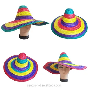 Zonnehoed De Playa Sombrero Cowboy De Paja Geweven Strand Hoeden Millinery Stro Embrioderied Machine Sombrero Vaquero Hoeden