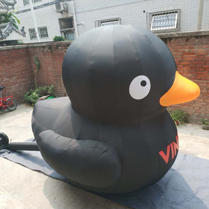 Pato negro gigante flotador promoción globo traje mascota inflable - Product Image 1