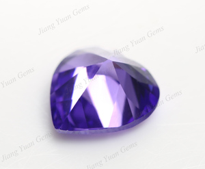 corazón del Brillant corte Culet volver pequeño para Jewellry corazón AAAAA 8 * 8 mm Amethyst piedras zirconia cúbico - Product Image 5