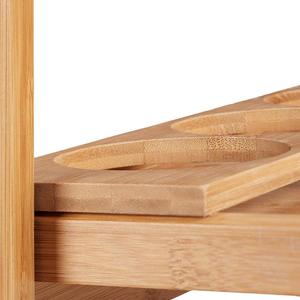 대나무 주방 트롤리, Foldable 집게를 제공 카트 와 병 Holder - Product Image 3