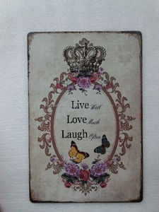Risa viva del Amor del <span class=keywords><strong>Vintage</strong></span> Cartel de chapa Bar pub hogar Decoración de Pared Retro Metal Poster - Product Image 1