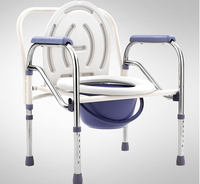 Chaise de toilette démontable de haute qualité pour la vente en gros, fauteuil roulant avec fonction toilette