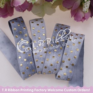 5/8 "corbata <span class=keywords><strong>tinte</strong></span> pliega elástico con puntos lámina de oro de impresión - Product Image 3