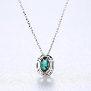 CZCITY-collar de piedra de nacimiento para mujer, colgante ovalado pequeño, joyería para mujer, cadena de plata de ley, collar de mujer - Product Image 3