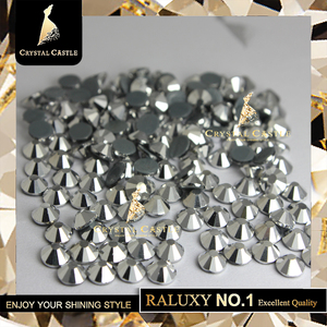 Château de cristal ss30 métallique couleur labrador <span class=keywords><strong>argent</strong></span> flatback verre cristal strass à chaud pour le BRICOLAGE chaussures de mariée - Product Image 2