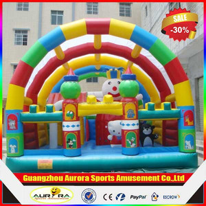 Divertido y popular parque de atracciones inflable para niños jugar a las casitas - Product Image 1