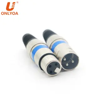 ONLYOA 3 Pin XLR Connectors Male and Female Microphone Mic Cable Plug speaker connector