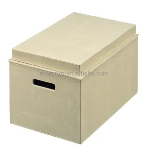 Linen Fabric Cardboard storage box for CD/DVD