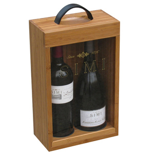 Caja de embalaje de vino antigua de madera al por mayor de soporte de vino personalizado de gran venta 2024 - Product Image 2