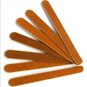 100/180 Grit Brown Wooden Nail Files, Double Side Wood Emery Board