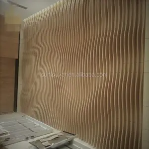 Casing Logam Disesuaikan dengan Busur Tertekuk, Casing Pelindung Bahan Logam Digunakan Sebagai Panel Dinding Warna Serat Kayu