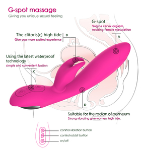 Y.Love USB ricaricabile giocattoli sessuali femminili a caldo che vendono forte vibratore di coniglio vibrante con doppio motore in Silicone materiale - Product Image 3