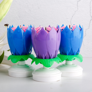 chispa <span class=keywords><strong>de</strong></span> cohete electrónica fuente giratoria magia flor música torta <span class=keywords><strong>de</strong></span> cumpleaños vela - Product Image 6