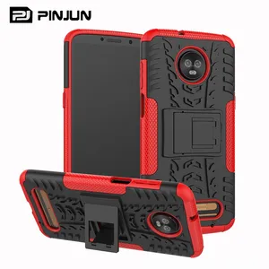 Anti derrapagem dos pneus padrão 2 em 1 pc tpu caso de telefone híbrido tampa traseira para moto z3 jogar G42 G31 G32 G62 G82 Borda 2022 caso kickstand