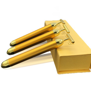 24 <span class=keywords><strong>K</strong></span> oro varilla eléctrica masaje palo Delgado cara INSTRUMENTO DE liftingV cara palo T cabeza fábrica - Product Image 2