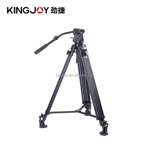 Kingjoy Professionele Vloeistof Hoofd Camera Fotografische Statieven Sets VT-3500 + VT-3530