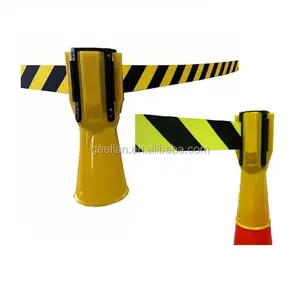 Plastic Retractable belt suppliers traffic construction barrier safety cone belt