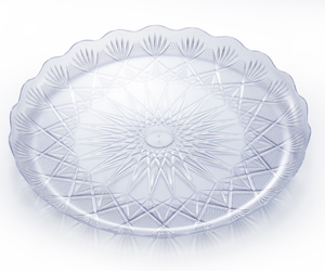 Food Grade Clear Disposable Plastic Crystal Plate Fruit Plate