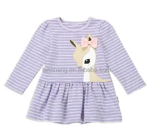 online shopping for wholesale clothing plain no brand t-shirt reindeer applique girl clothes