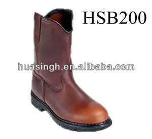 WCY – bottes de cowboy de marque américaine en cuir de cheval fou marron rouge